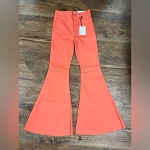 Zenana Coral High-Rise Western Super Flare Women’s Denim Jeans Size Medium New